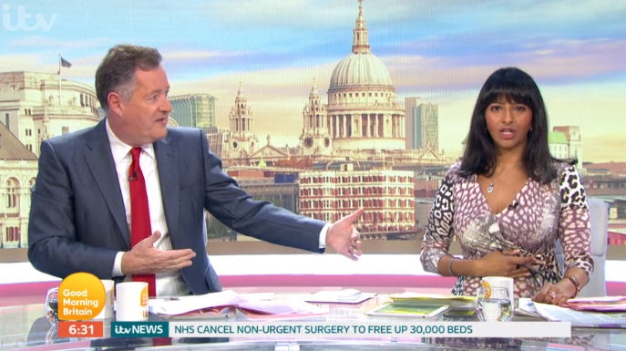Strictly COme Dancing Piers Morgan and Ranvir Singh