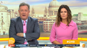 Piers Morgan and Susanna Reid on GMB
