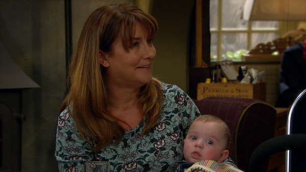 Wendy Posner cuddles her grandson Harry Sugden