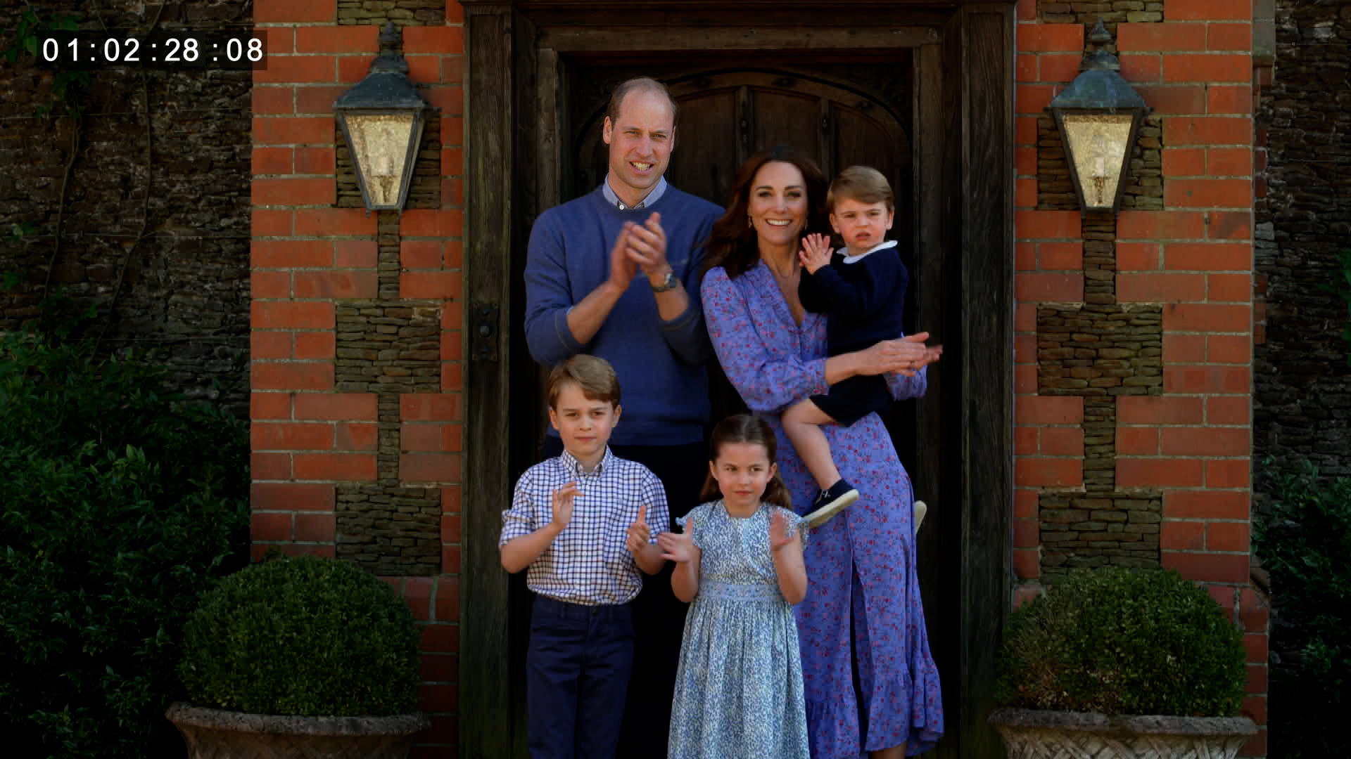 The Cambridges showed their support (Credit: BBC)