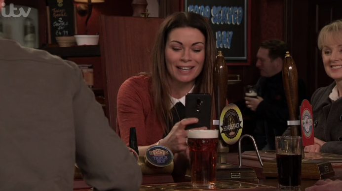 Carla looked good in tan in Coronation Street (Credit: ITV)
