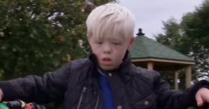 Emmerdale star Harvey Rogerson looks overjoyed in photo of first day back at school