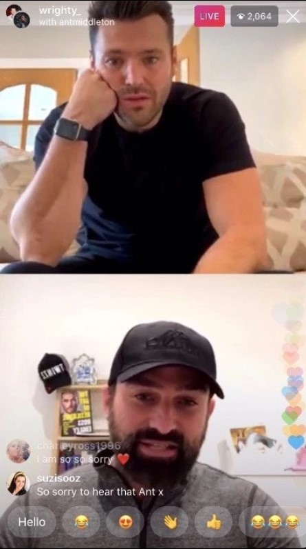 Mark Wright talks to Ant Middleton on Instagram Live