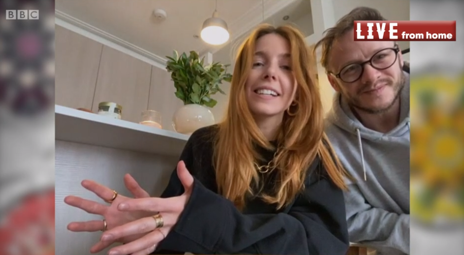Stacey was joined by Kevin on screen (Credit: BBC)
