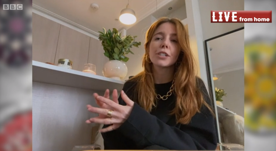 Stacey appeared on her own at first (Credit: BBC)