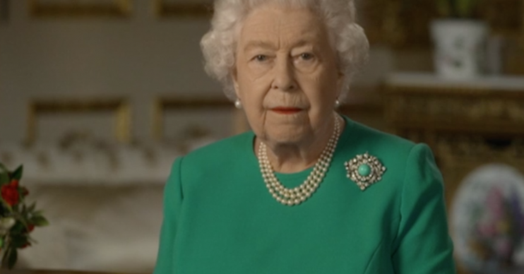 The Queen addressed the coronavirus pandemic on TV (Credit: BBC)