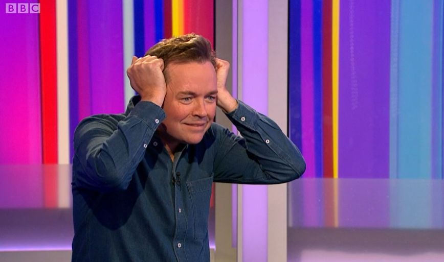Stephen was very frustrated he couldn't work out who it was (Credit: BBC)