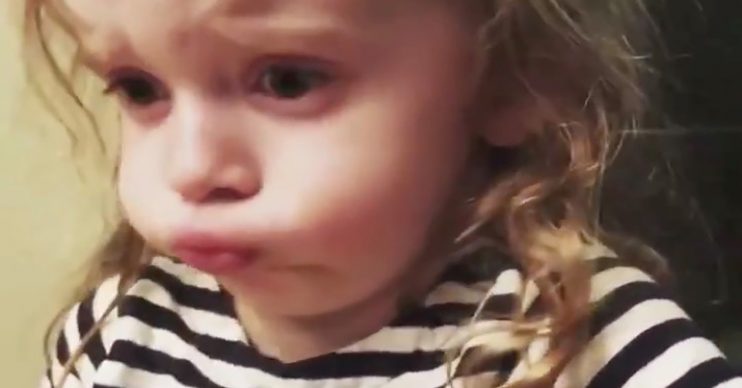 Little girl gags on mum's cooking