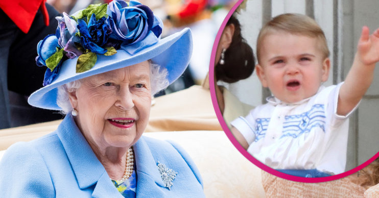 The Queen and Prince Louis