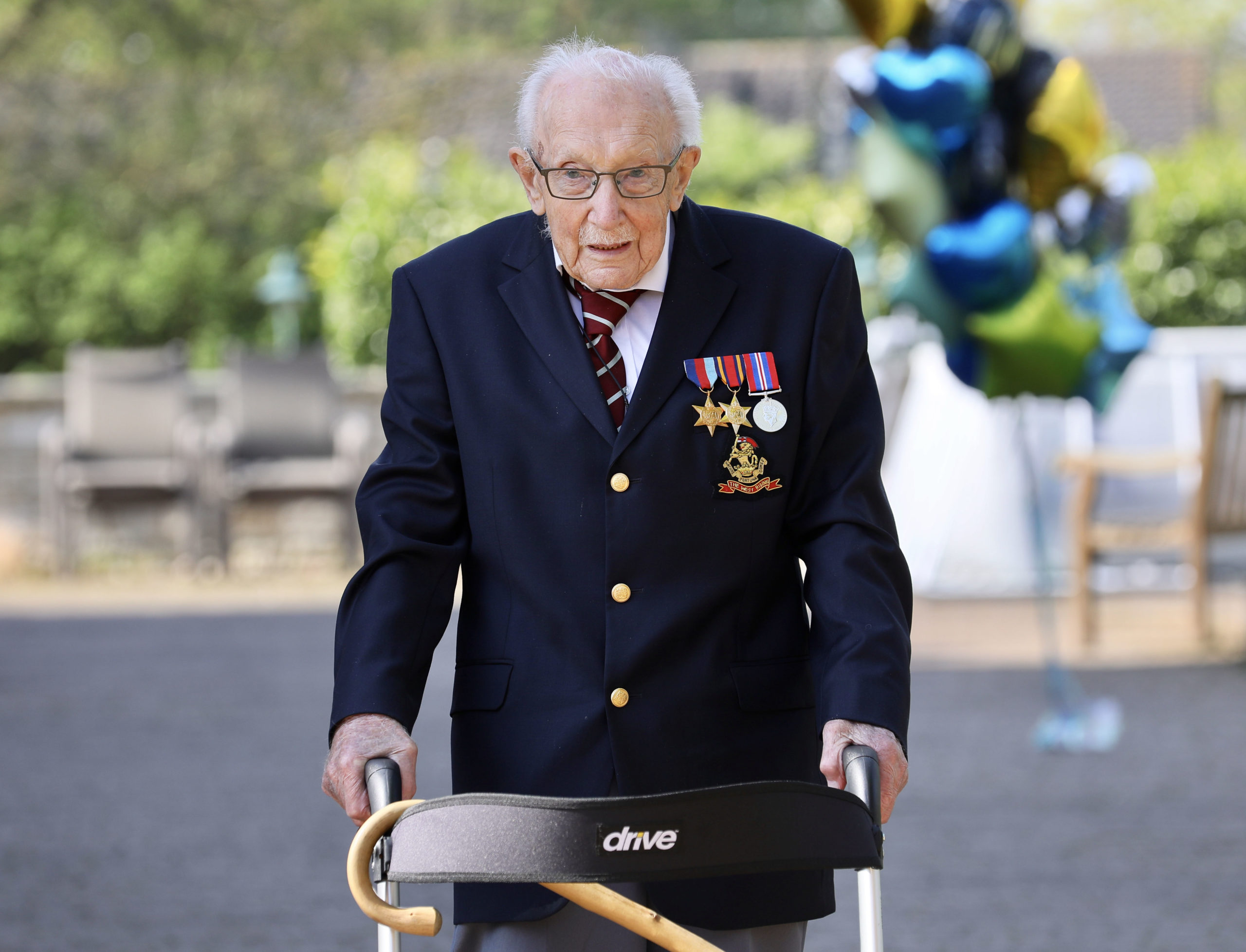 Captain Tom Moore will be 100 next week (Credit: Splash News)