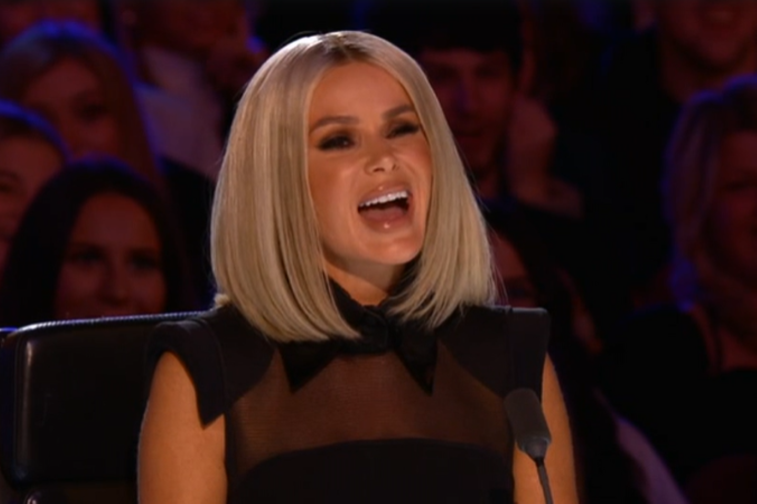 Amanda chose a mum and daughter singing duo as her Golden Buzzer act on Britain's Got Talent (Credit: ITV)