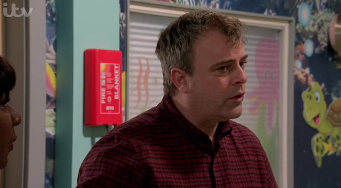 Steve wants to know whether his son will live or die in Coronation Street (Credit: ITV)
