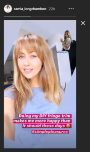 Coronation Street actress Samia Longchambon shows off DIY hair trim