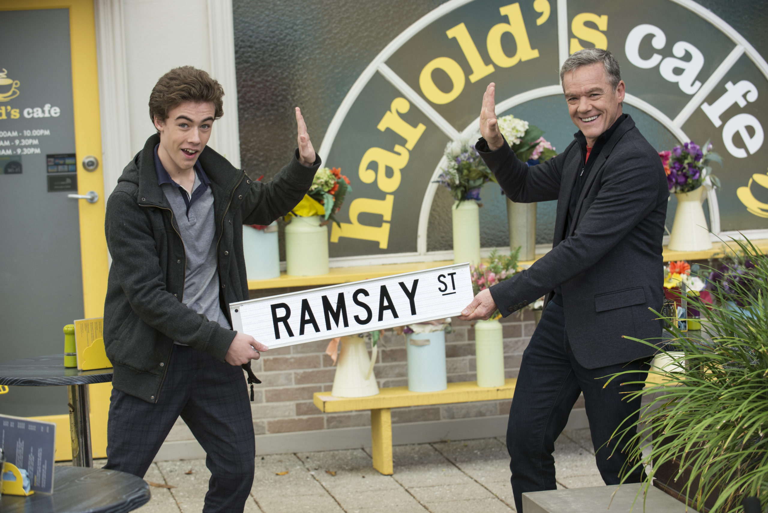 Declan is joining his dad Stefan on Neighbours (Credit: Channel 5)