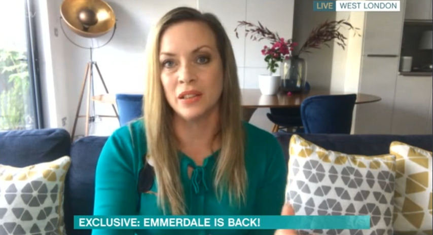 Sharon Marshall filled Emmerdale fans in on This Morning (Credit: ITV)