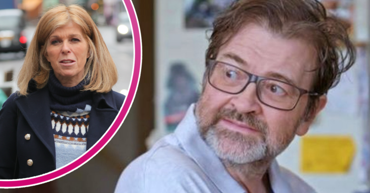 Derek Draper looking frail and Kate Garraway in the street