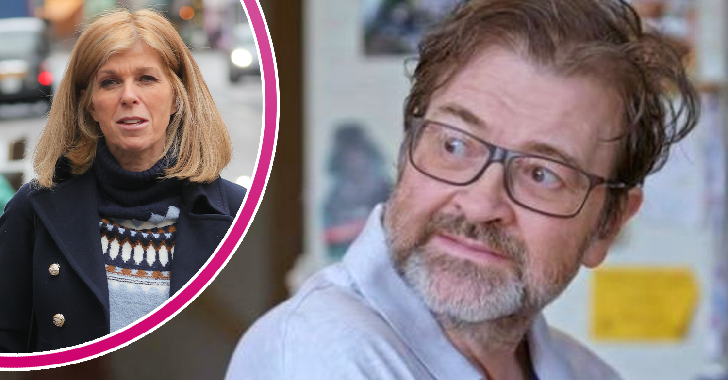 Derek Draper looking frail and Kate Garraway in the street