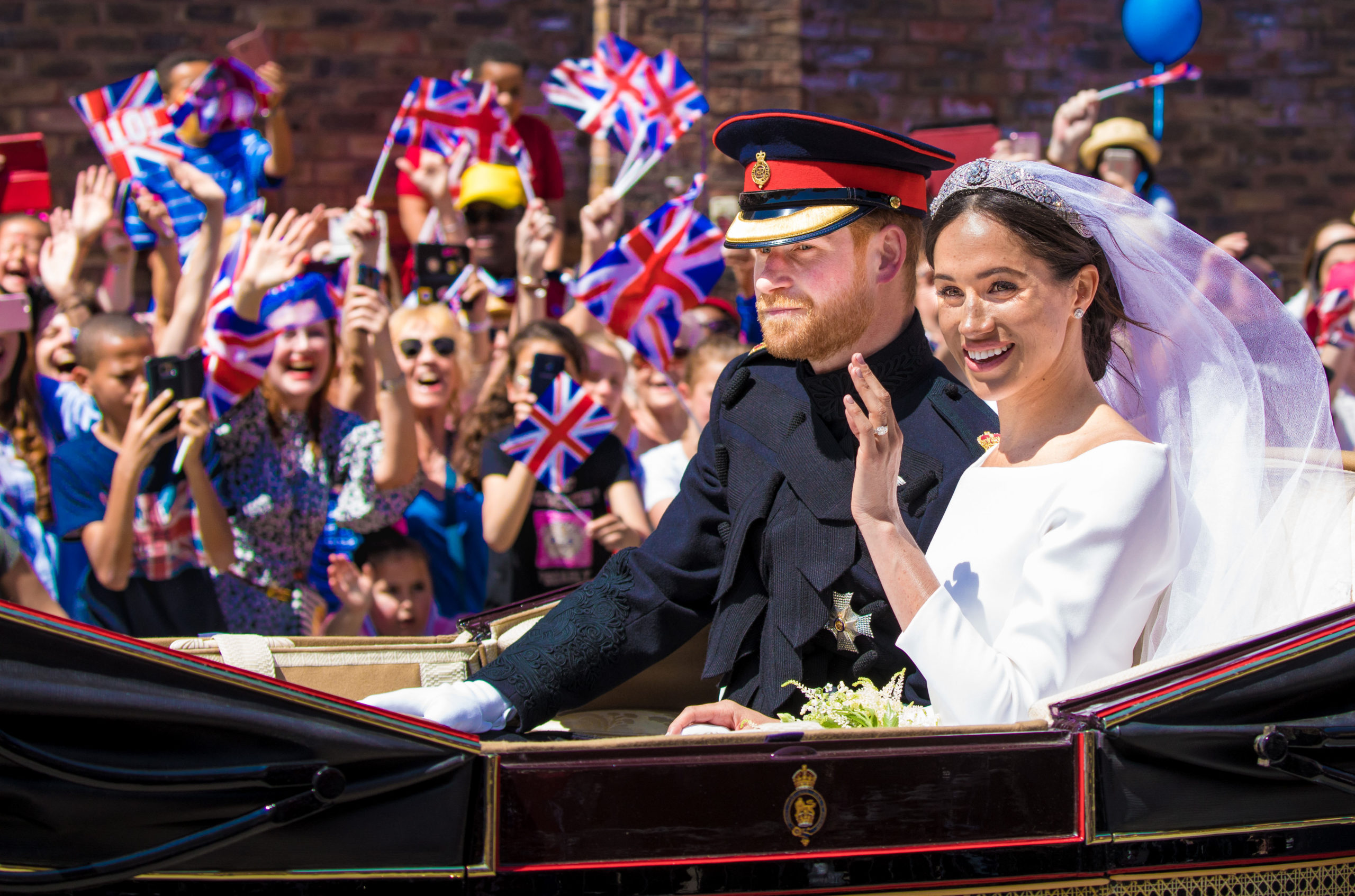 Meghan and Harry on their wedding day