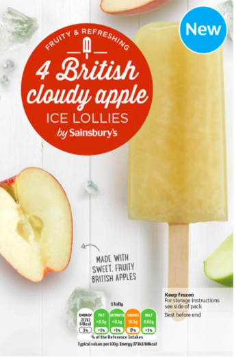 apple lollies sainsbury's