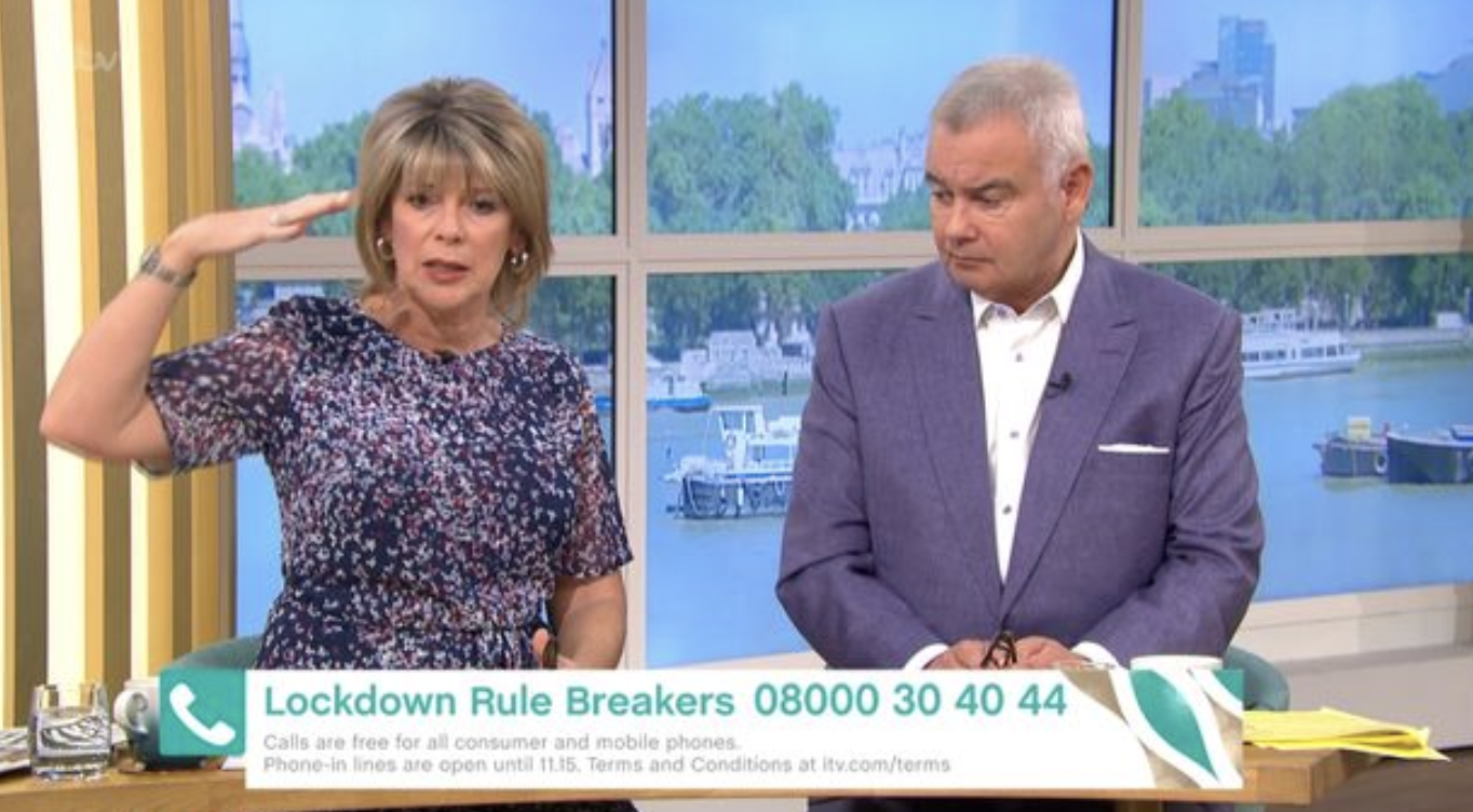 Ruth Langsford confronted a shopper flouting social distancing