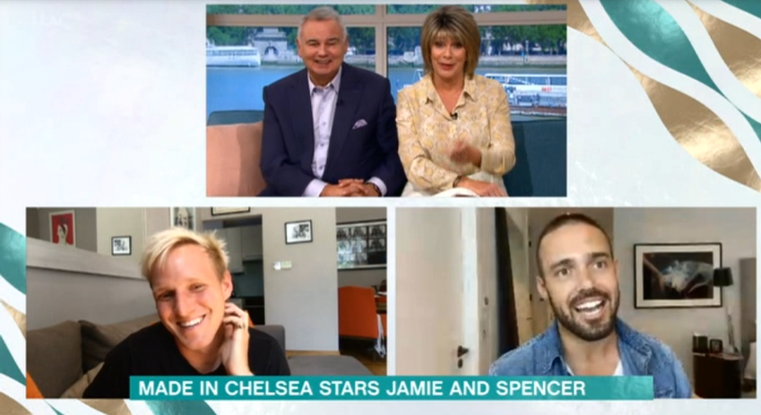 Jamie Laing and Spencer Matthews joined Ruth and Eamonn on This Morning (Credit: ITV)