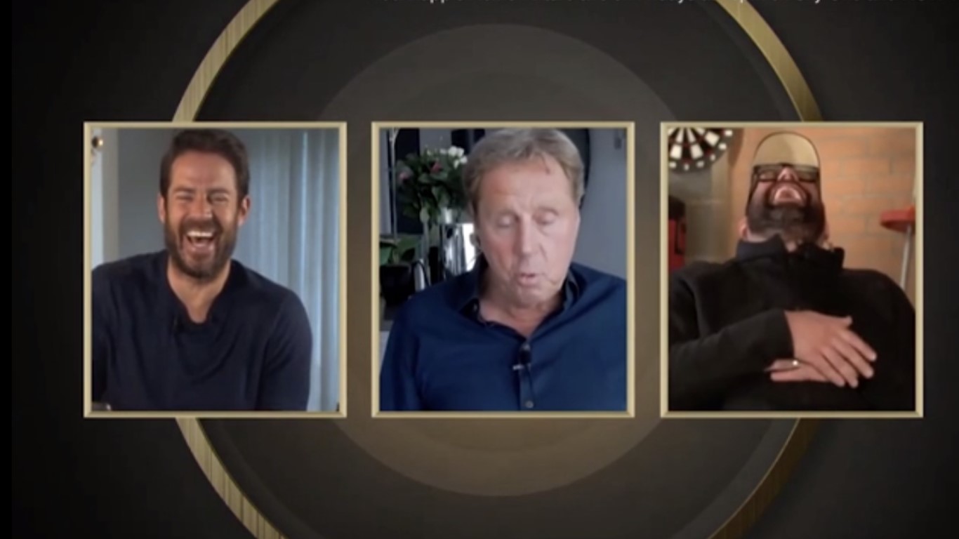 Thankfully, Jamie laughed at dad Harry Redknapp's joke (Credit Now TV)