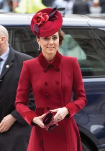 Kate Middleton in a red outfit