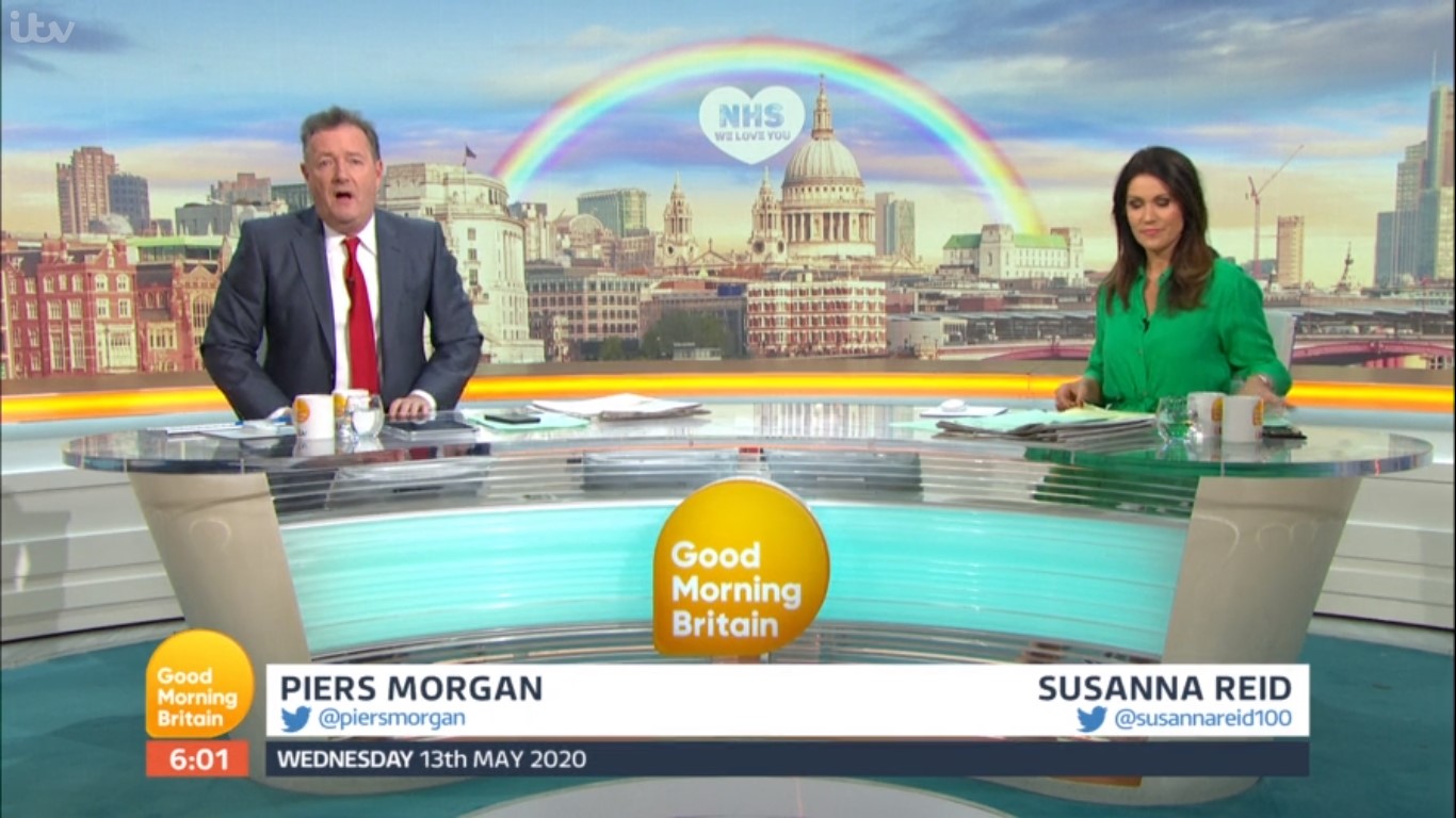 Piers Morgan enjoys a rant on Good Morning Britain (Credit: ITV)