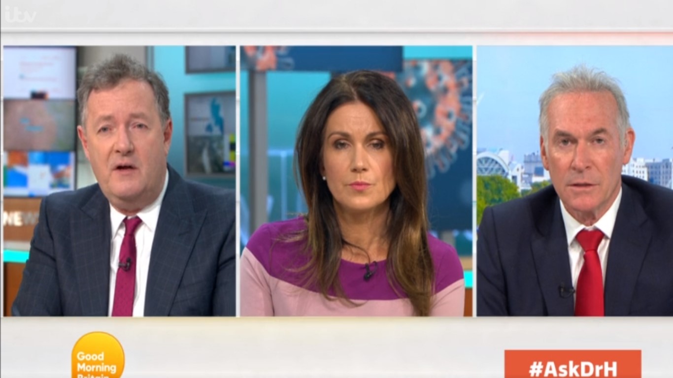Piers said top footballers could pass coronavirus on because they invite too many women back to their homes (Credit: ITV)