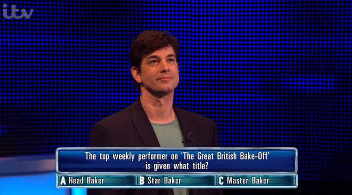 Adam Garcia had an easy question on The Chase (Credit: ITV)