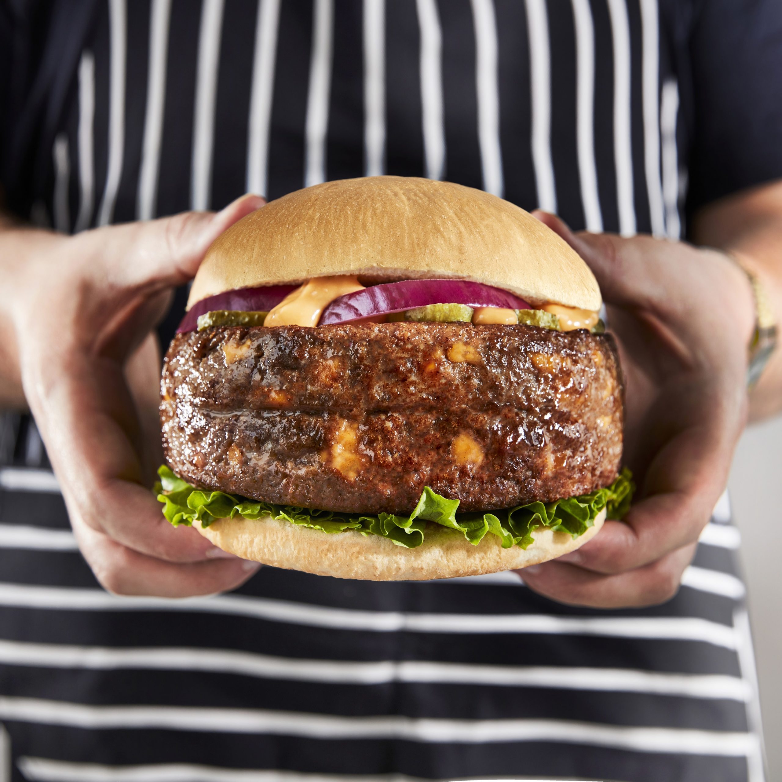 The Big Daddy Cheeseburger is not short of meat (Credit: Iceland)