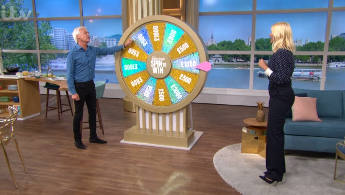 Phil spun the wheel (Credit: ITV)