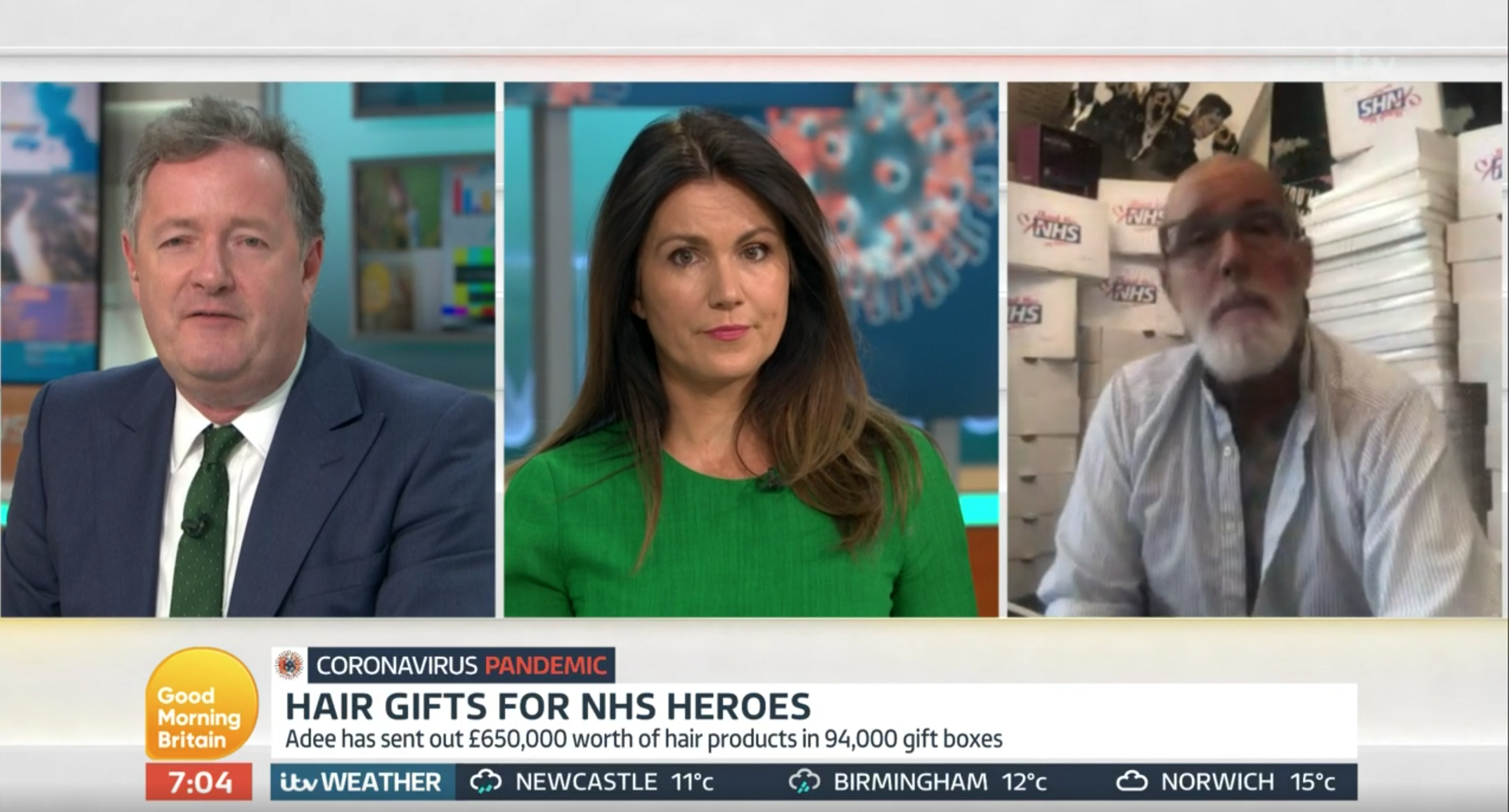 Piers Morgan and Susanna Reid listened to Adee Phelan's impassioned plea on GMB (Credit: ITV)