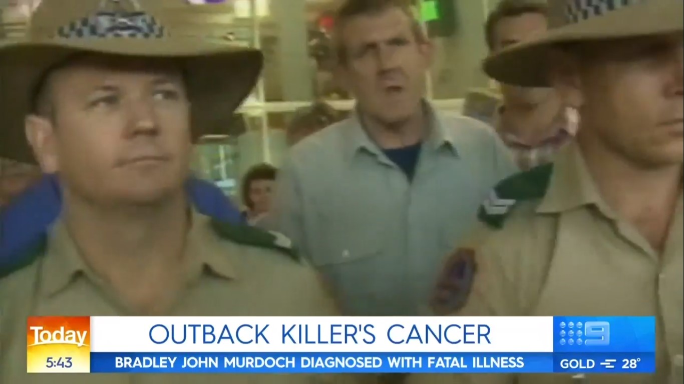 Last year, Australian news show Today reported that Bradley John Murdoch (centre) had cancer (Credit: Today)
