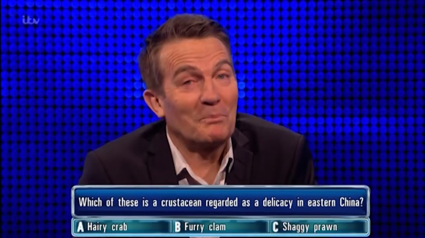 Bradley struggled to keep a straight face (Credit: ITV)