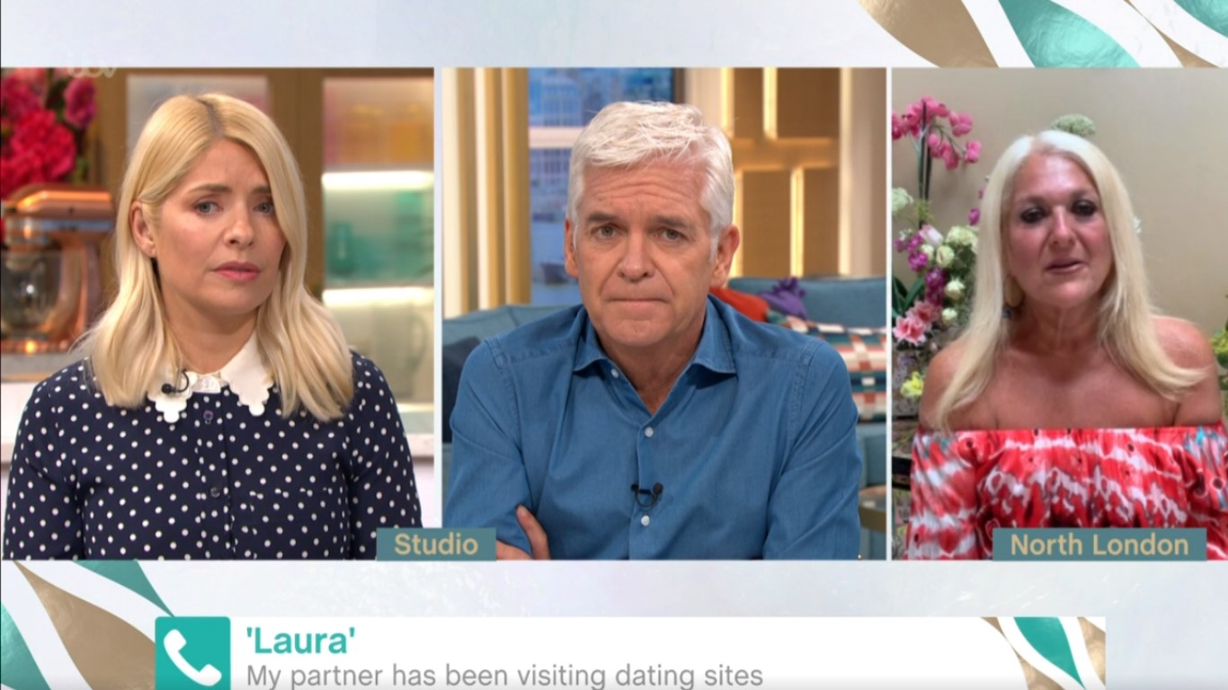 Holly follows a colour-coded script when on This Morning (Credit: ITV)