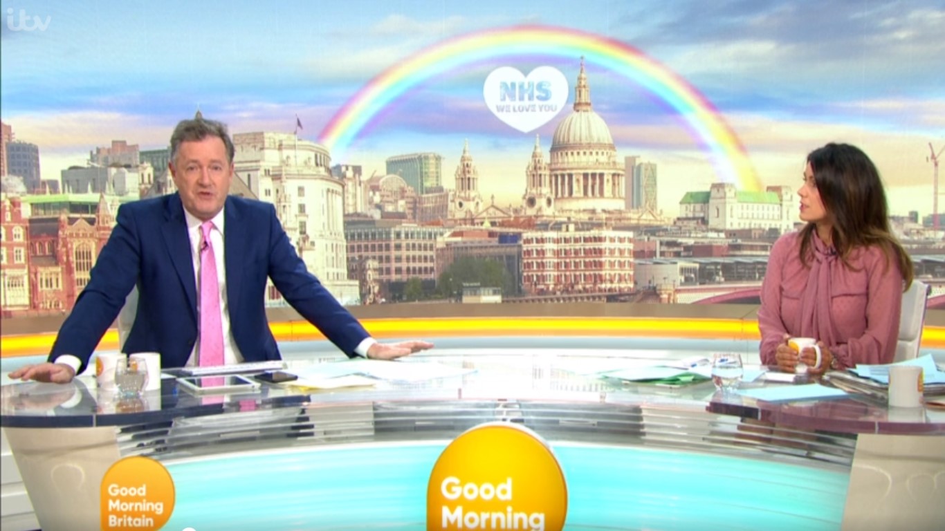Rants from Piers have become a daily feature of life under coronavirus (Credit: ITV)