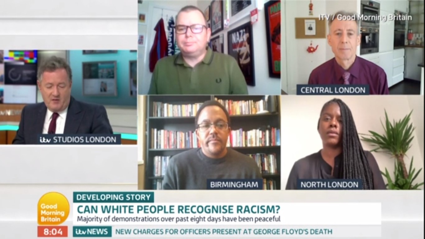 Guests debated racism on Good Morning Britain (Credit: ITV)