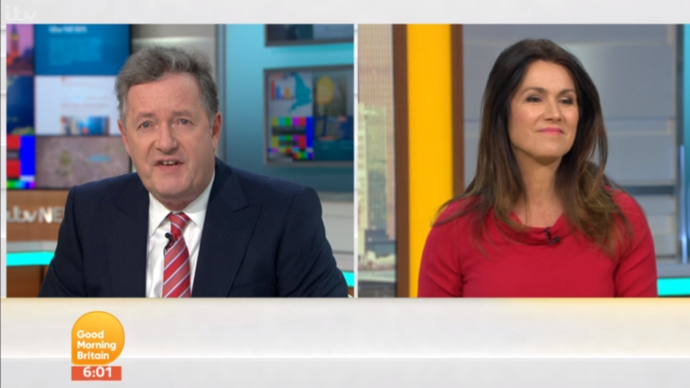 Piers' rants often get an amused response from GMB co-presenter Susanna Reid (Credit: ITV)