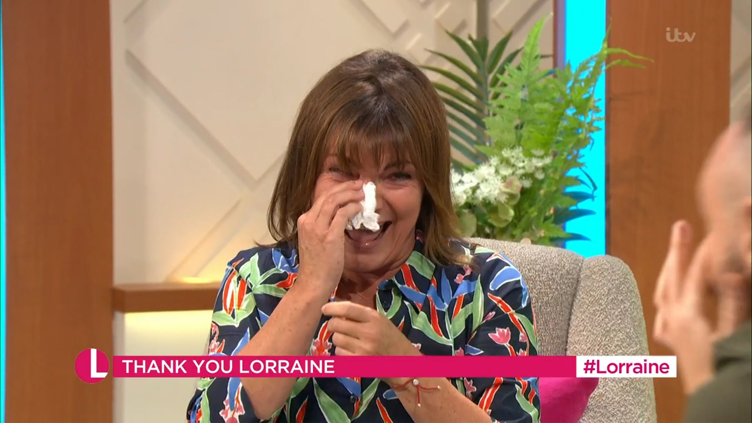 Lorraine tears ITV/Shutterstock