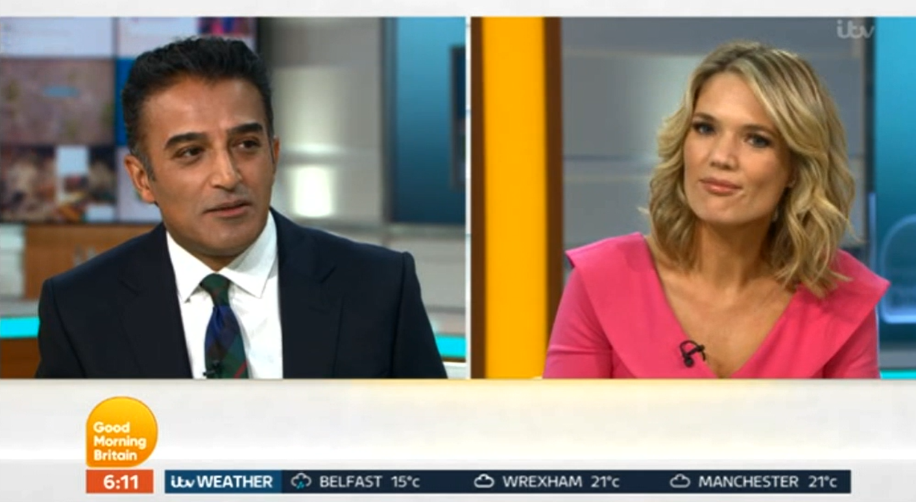 Good Morning Britain Adil Ray Charlotte Hawkins Credit: ITV