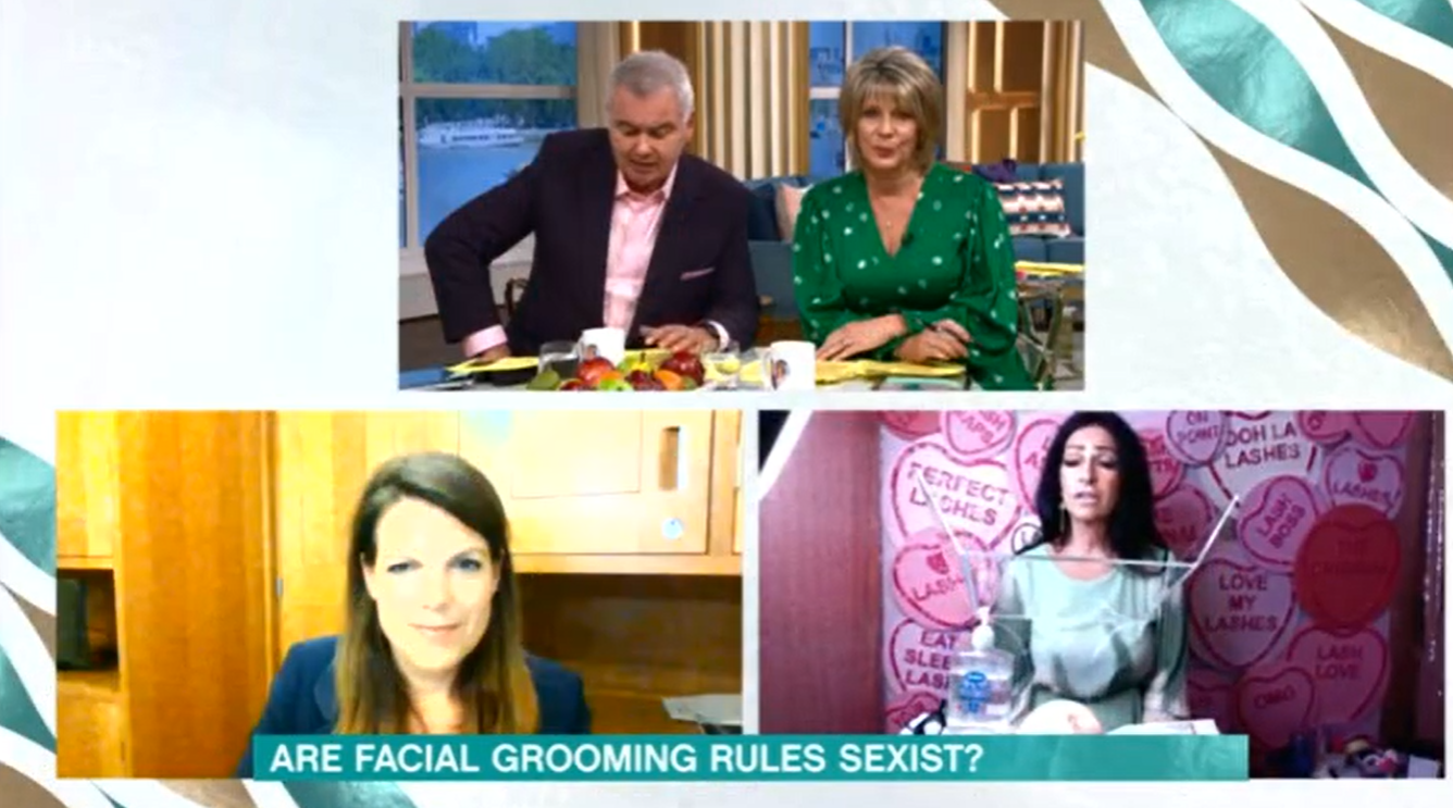 This Morning Ruth Eamonn Laura Grant sexism debate Credit: ITV