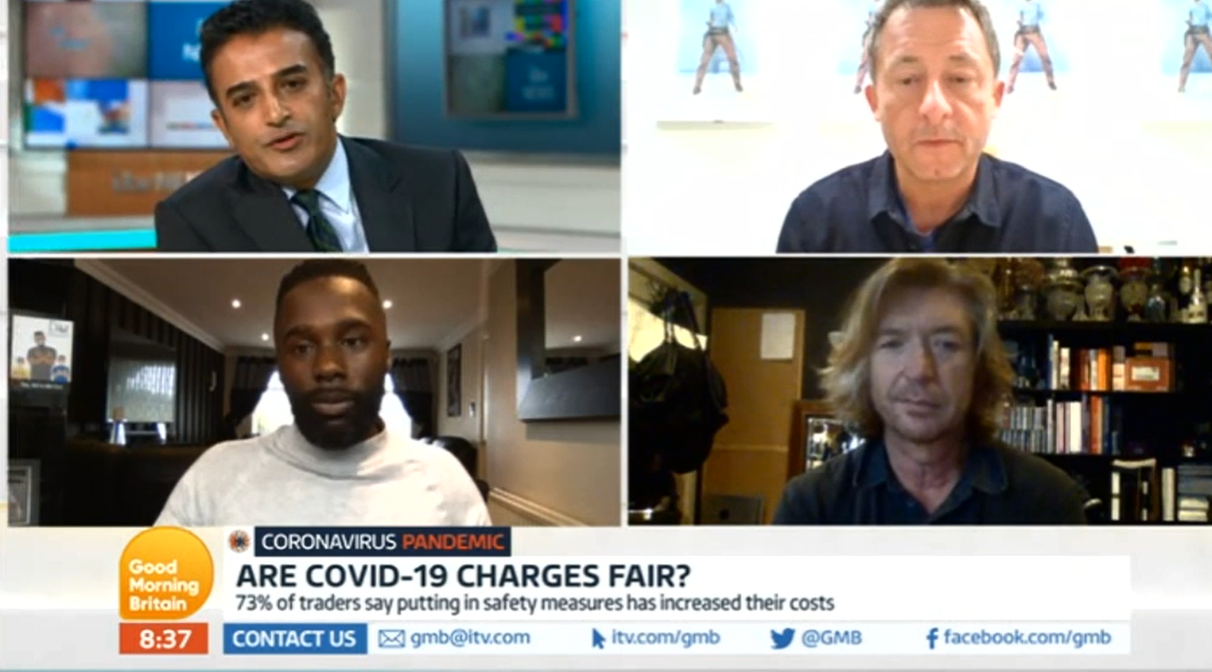 Good Morning Britain COVID charges debate ITV