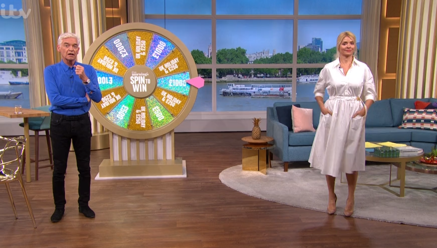 This Morning Holly nearly exposes herself Credit: ITV