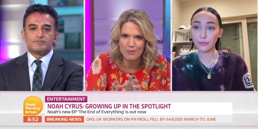 Adil Ray Charlotte Hawkins Noah Cyrus Good Morning Britain ITV