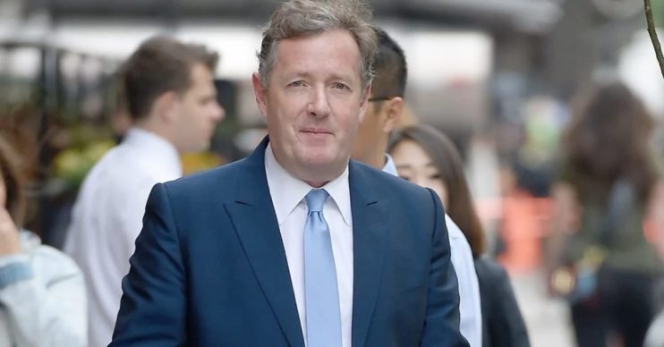 Piers Morgan seen wearing a blue suit in New York City Pictured: Piers Morgan Ref: SPL1281853 130516 NON-EXCLUSIVE Picture by: SplashNews.com Splash News and Pictures USA: +1 310-525-5808 London: +44 (0)20 8126 1009 Berlin: +49 175 3764 166 photodesk@splashnews.com World Rights