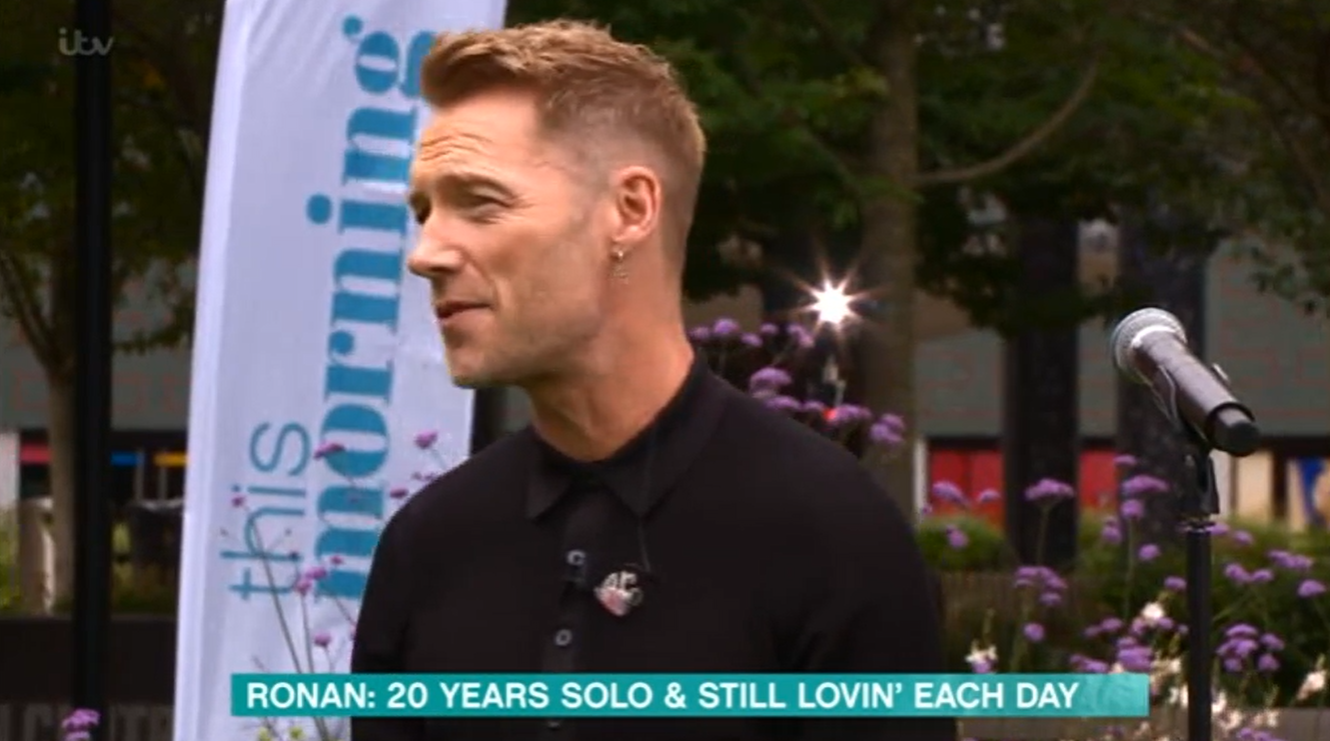 Ronan Keating's earring ITV This Morning