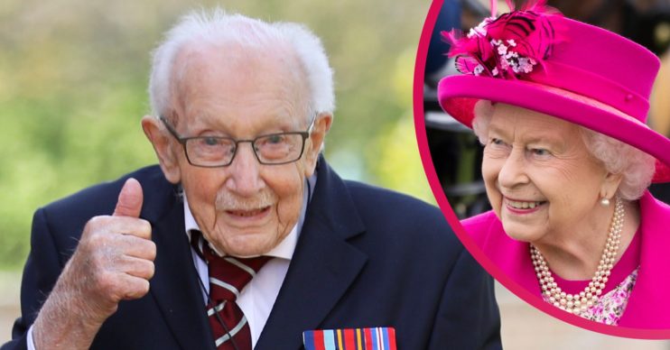 Sir Tom Moore and The Queen