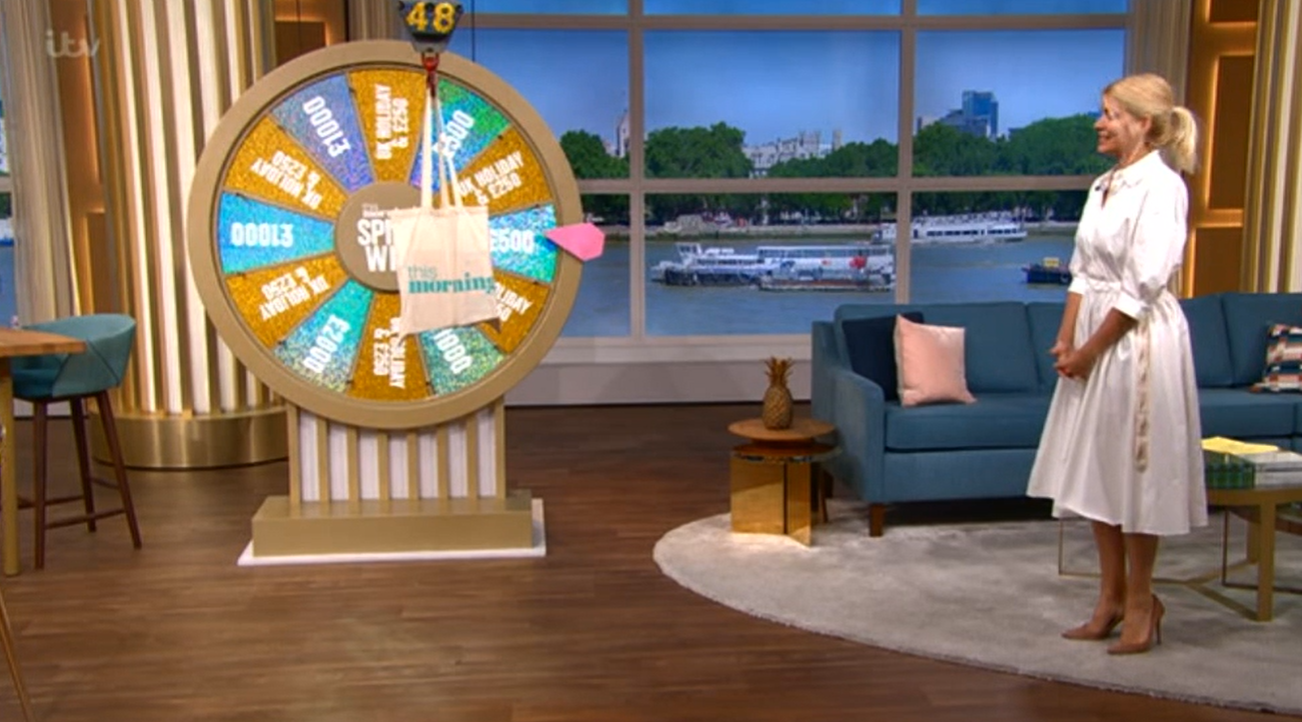 Spin To Win This Morning Holly Willoughby Credit: ITV
