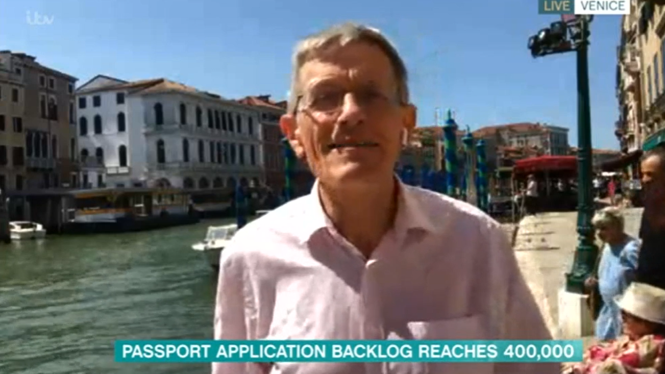 Simon Calder had advice for those needing a passport on This Morning (Credit: ITV)